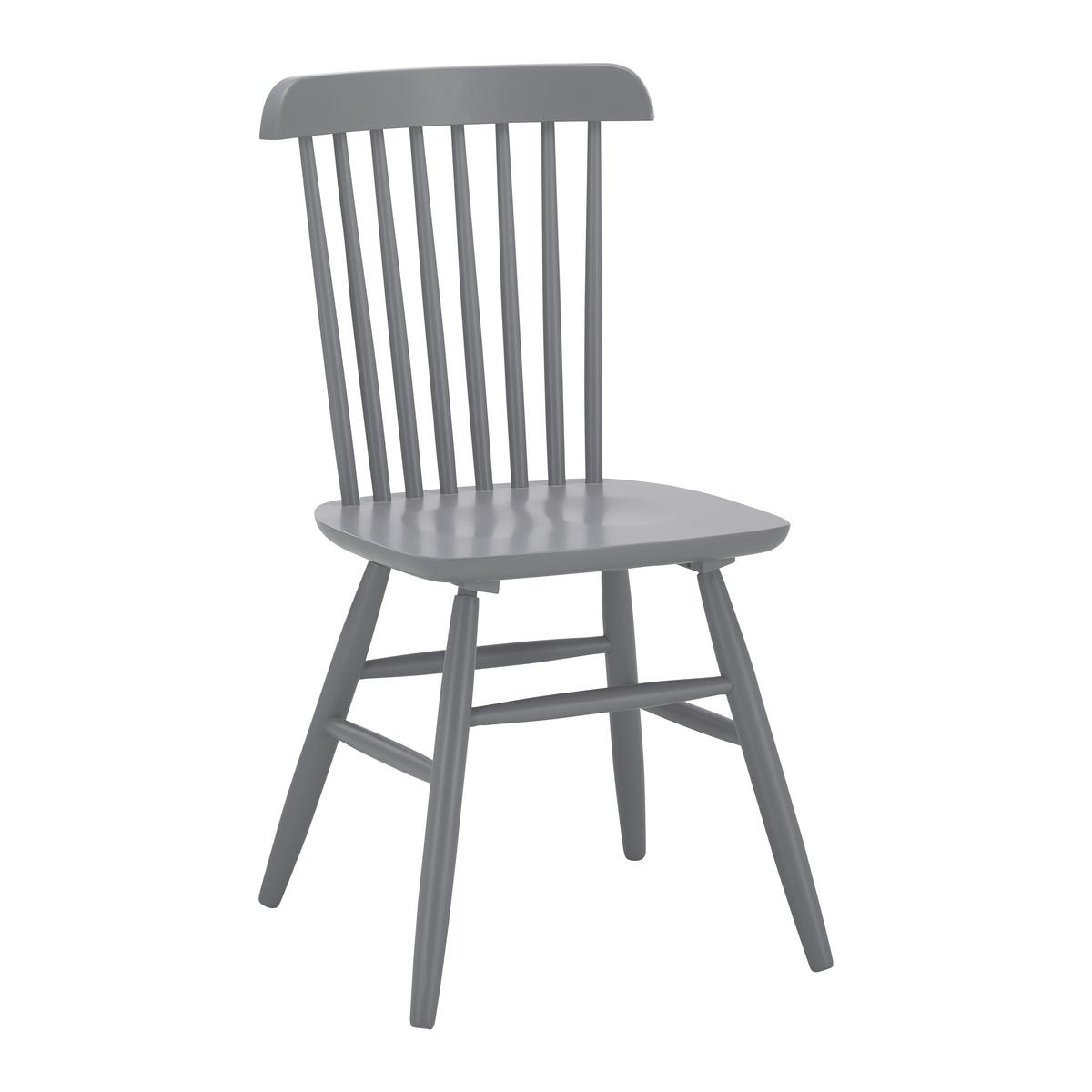 Sada židlí z masivu PEDRO šedá 2ks - šedá, Moderní, dřevo (48/89/52cm) - Bessagi Home