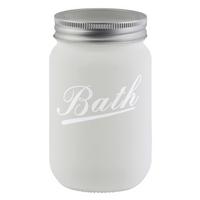Zahnputzbecher Retro, Weiß - Weiß, MODERN, Glas (6,5/13cm)
