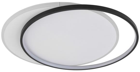 LED-Deckenleuchte Rosalia L: 55 cm Rund - Schwarz/Weiß, MODERN, Kunststoff/Metall (55/48,5/6cm) - Luca Bessoni