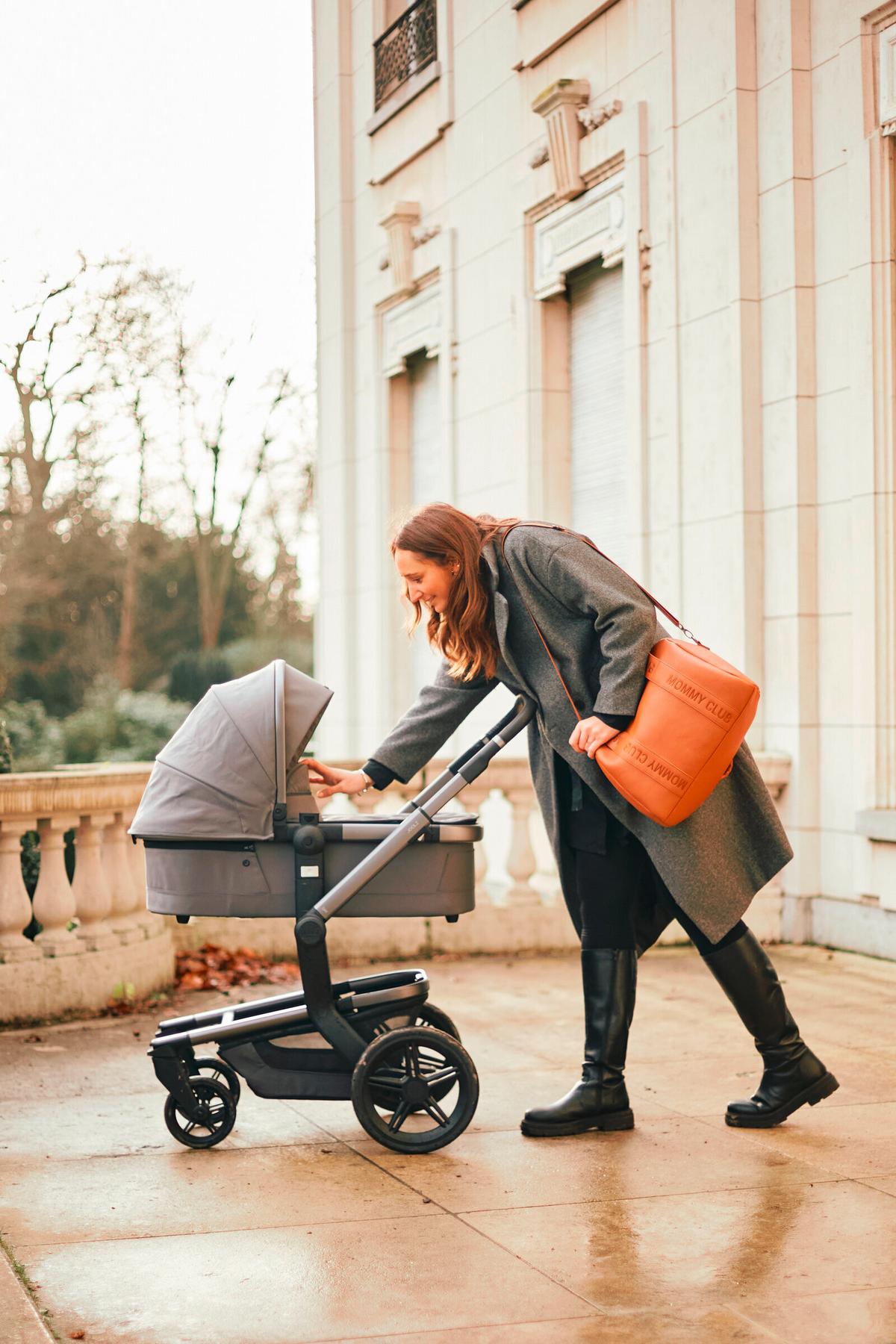 Wickeltasche Mommy Club Braun, Lederoptik, B: 38 cm - Schwarz/Braun, KONVENTIONELL, Kunststoff (38/21/27cm) - Childhome