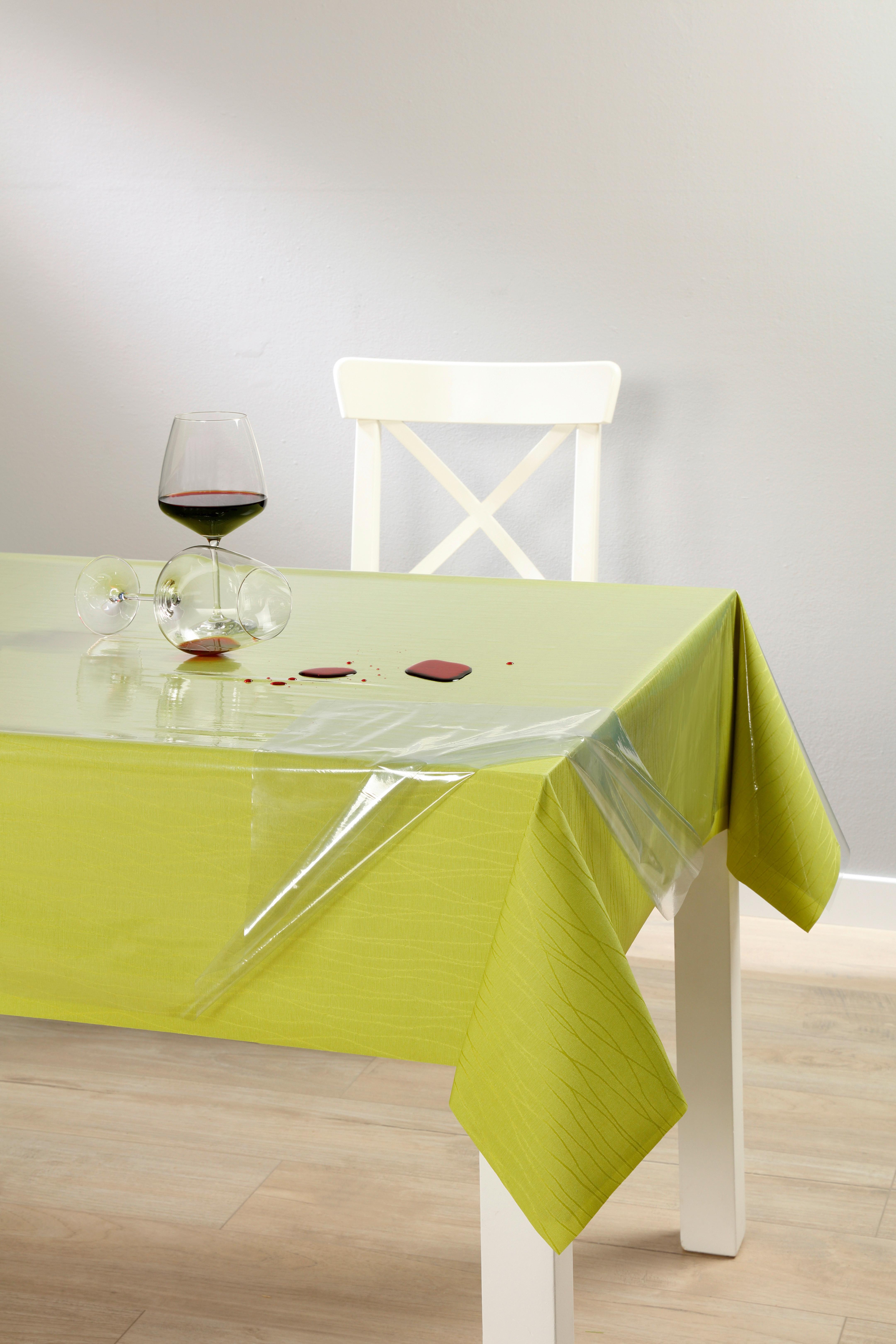 Tischdecke Frederike Glasklar 130x160 cm, abwischbar - KONVENTIONELL, Kunststoff (130/160cm) - Ondega