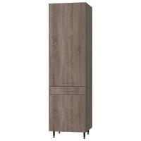 Szekrény Beépíthető Hűtőnek Corina 2 - tölgyfa színű, Modern, műanyag/faalapú anyag (60/215/58cm)