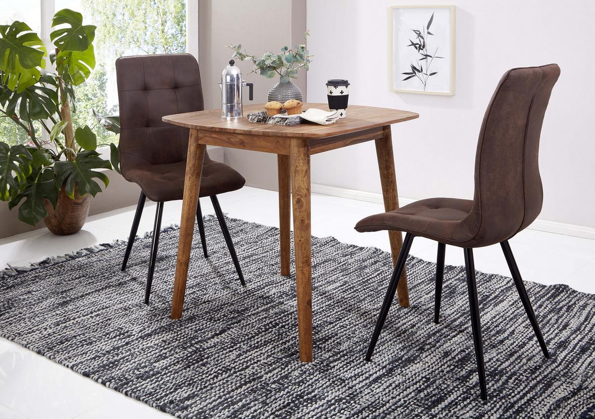 Jedálenský stôl masív 80 - farba indického palisandra, Modern, drevo (80/78/80cm) - MID.YOU