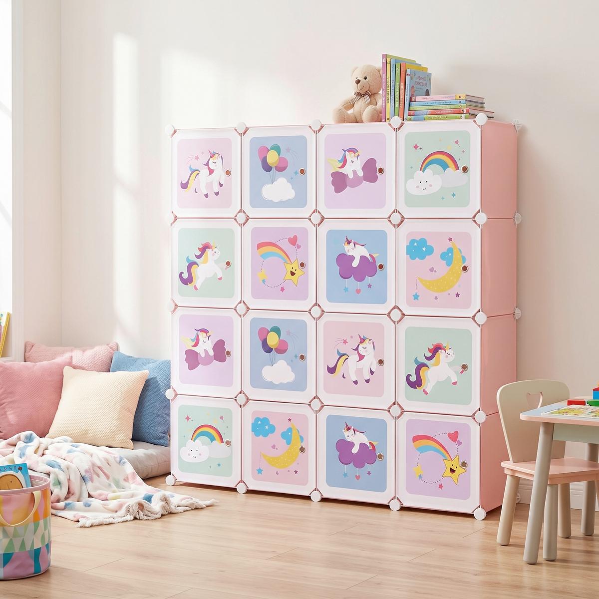 Plastic Cube Storage Rosa B: 123 cm - Pink/Rosa, MODERN, Kunststoff/Metall (123/123/31cm) - MID.YOU