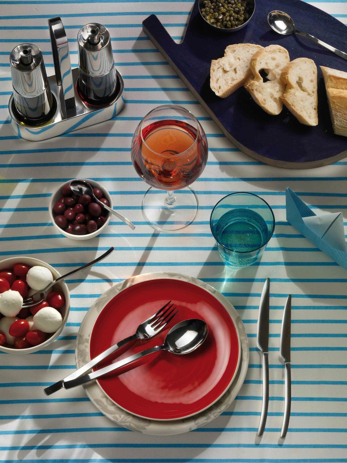 Besteckset Wave 24--teilig., Edelstahl - Edelstahlfarben, Basics, Metall - Pintinox