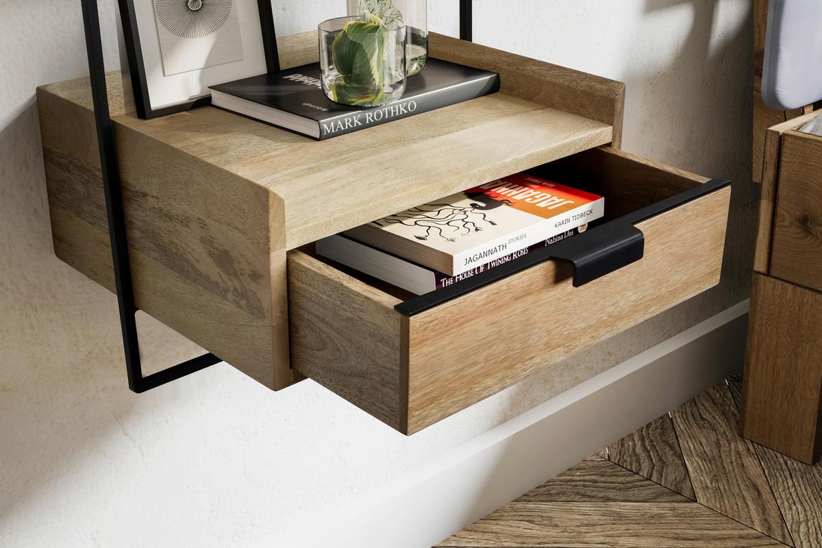 Nachttisch Hellbraun B: 44 Cm - Hellbraun, Design, Holz (44/45/35cm) - MID.YOU