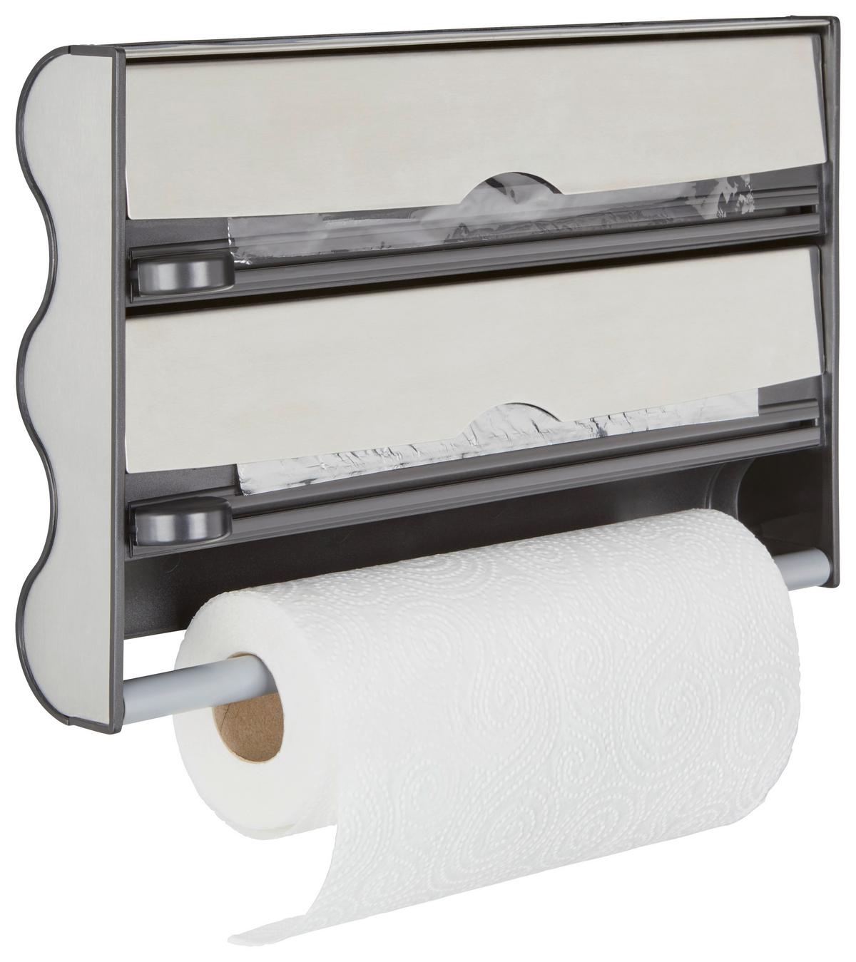 Držák MARIO - černá/barvy stříbra, Konvenční, kov/plast (40,2/25,5/8,6cm) - Mömax