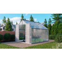 Gewächshausbausatz Meridian 2 8300 8,3 M2 Metall/Kunststoff - Alufarben, Basics, Kunststoff/Metall (257/231,8/321cm)