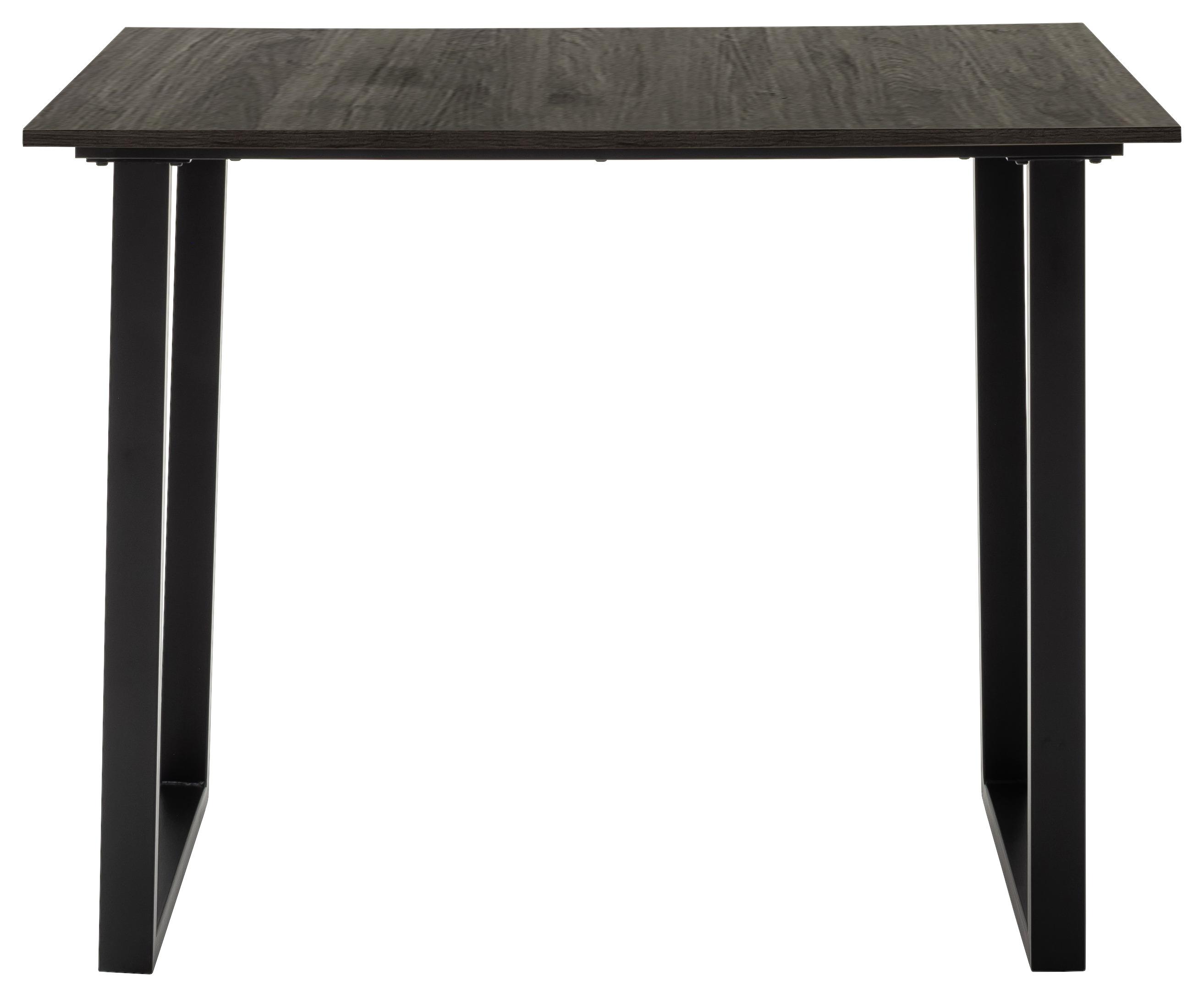 Esstisch La Serena 120x70 cm Nachteiche Dekor/Schwarz - Eichefarben/Schwarz, MODERN, Holzwerkstoff/Metall (120/95/70cm) - MID.YOU