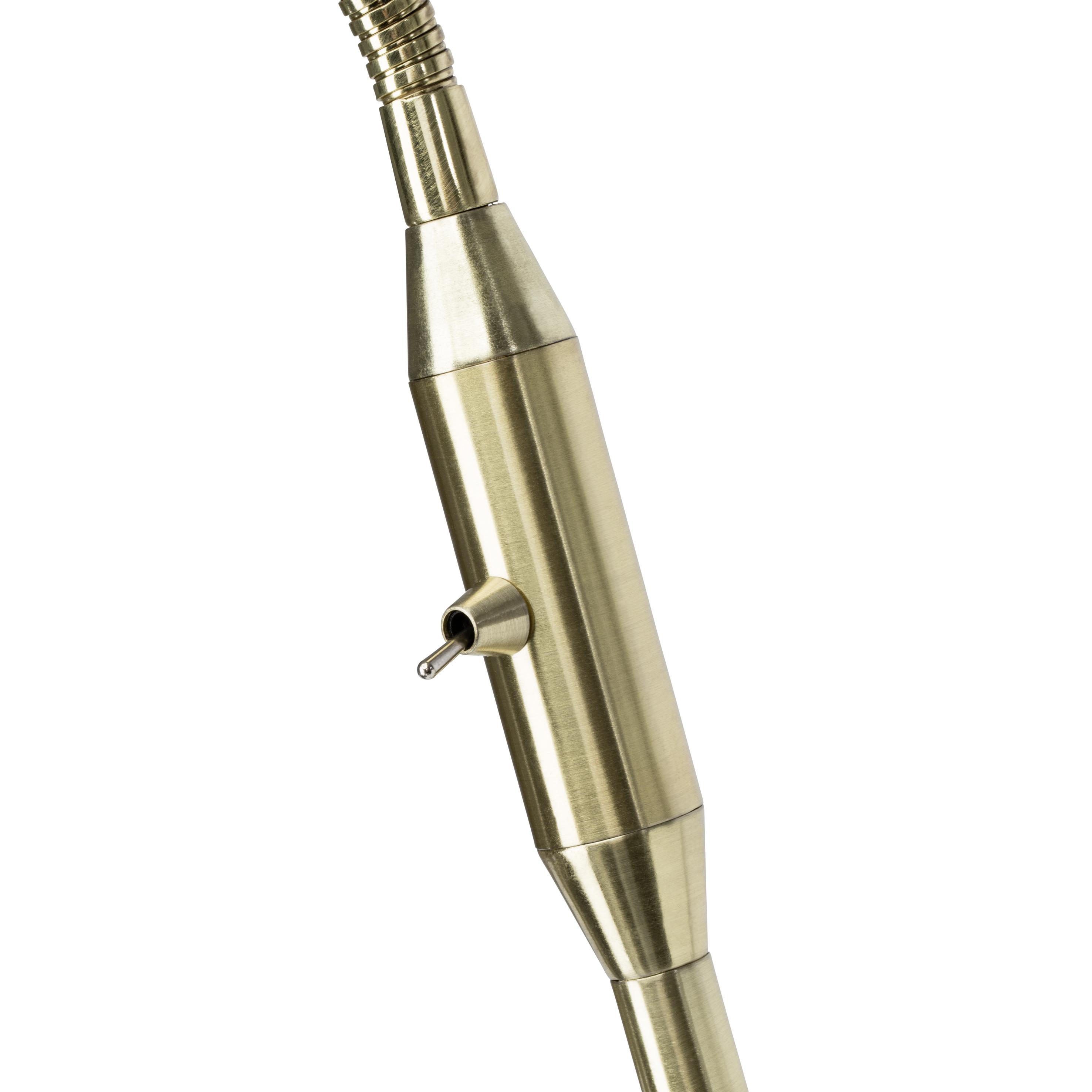 Stehlampe Philo Messingfarben/Weiß - Messingfarben/Weiß, Basics, Glas/Metall (140/22,5/60cm) - Brilliant