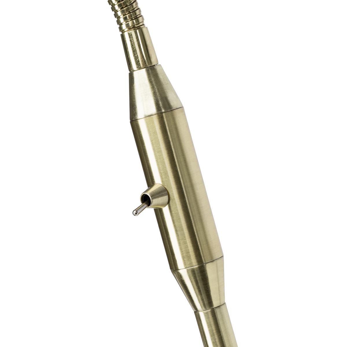 Stehlampe Philo Messingfarben/Weiß - Messingfarben/Weiß, Basics, Glas/Metall (140/22,5/60cm) - Brilliant