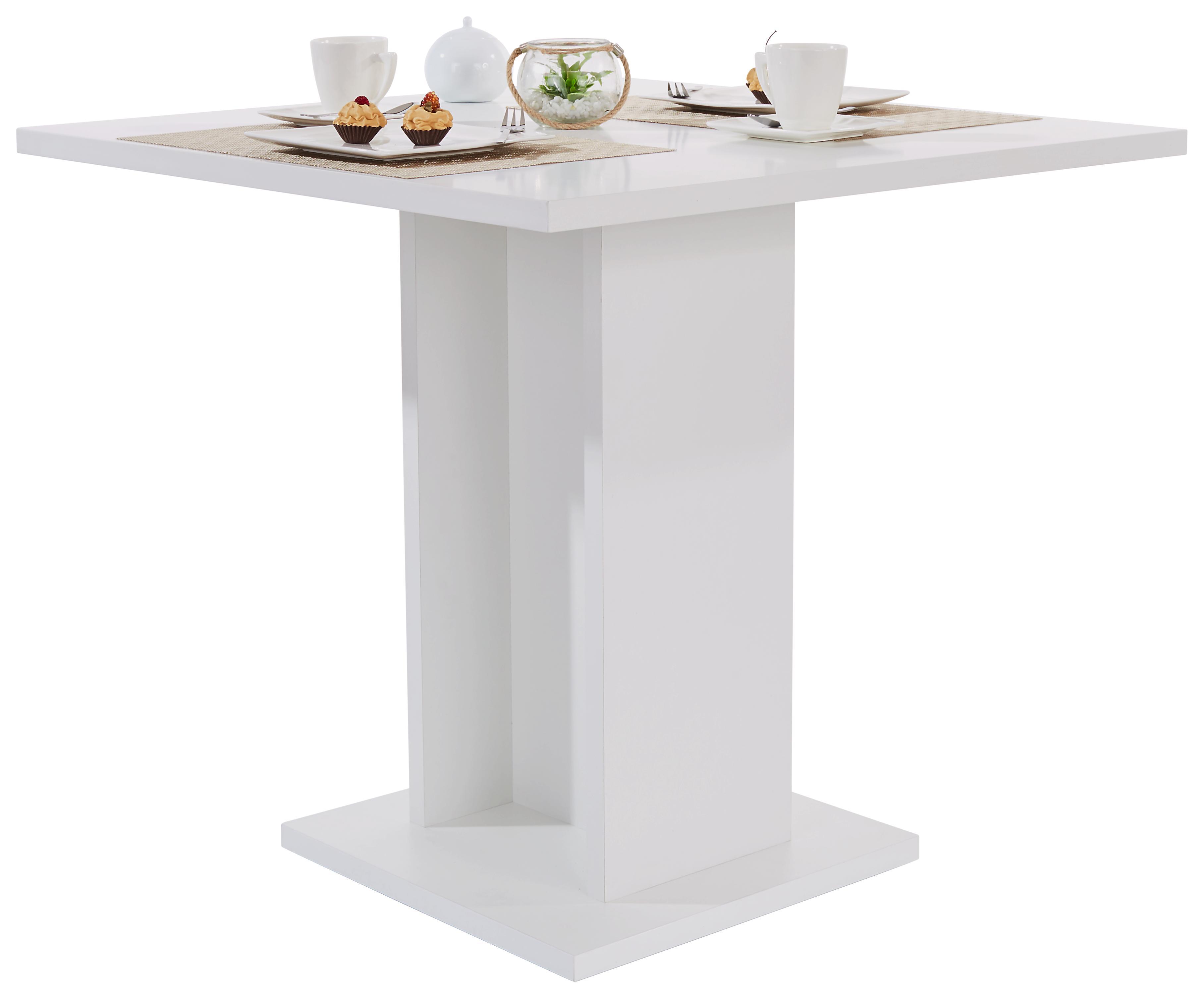 Étkezőasztal Sigmund - Fehér, konvencionális, Faalapú anyag (79,5/74/79,5cm)