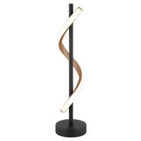 STOLNÁ LED LAMPA WATKINS - hnedá/čierna, Design, kov/plast (15,5/49,3cm) - Globo