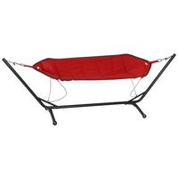 Hängematte L91047 - Dunkelgrau/Rot, KONVENTIONELL, Textil/Metall (105/104/305cm) - Siena Garden