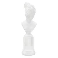 Skulptur Woman Weiss, B: 11 Cm - Weiß, Basics, Kunststoff (11/35.5/10.5cm)