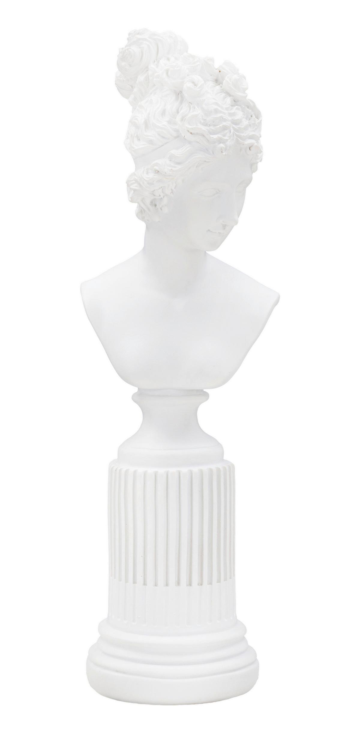Skulptur Woman Weiss, B: 11 Cm - Weiß, Basics, Kunststoff (11/35.5/10.5cm)