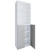 Aktenschrank Lona Grau, Weiß B: 70 cm - Weiß/Grau, Design, Holzwerkstoff (70/220/39cm) - MID.YOU