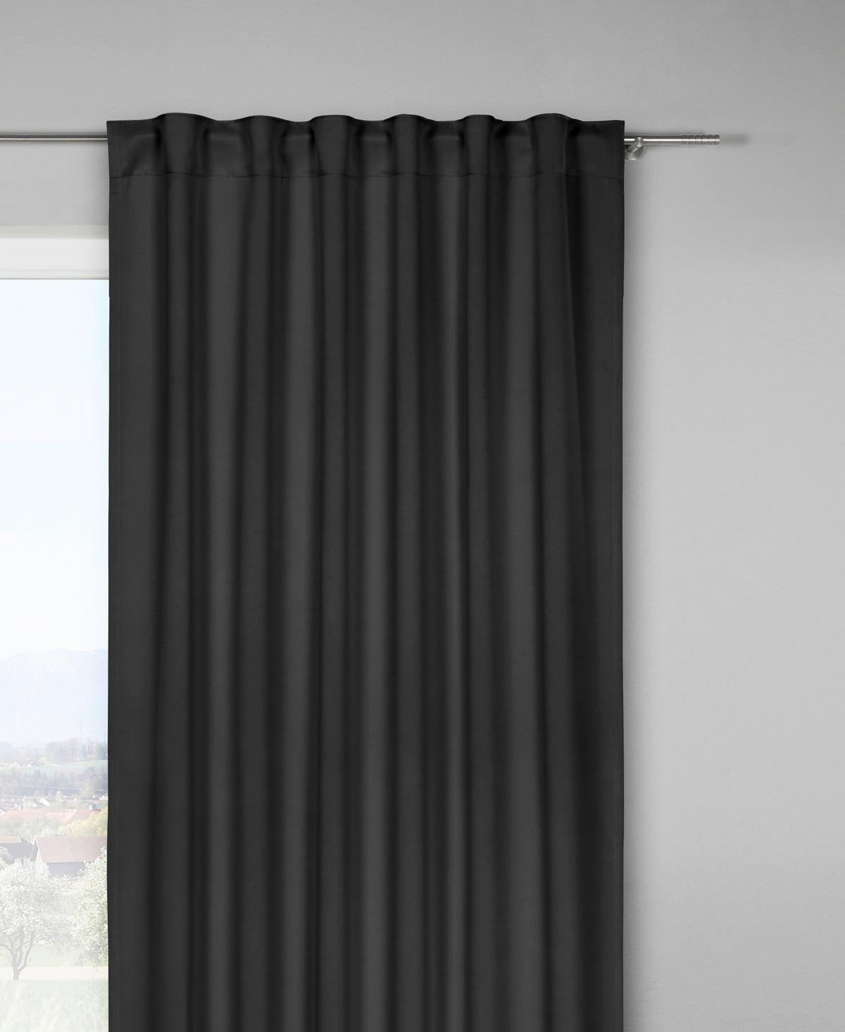 Zatemňovací záves Riccardo, 140/245cm, čierna - čierna, Modern, textil (140/245cm) - Premium Living