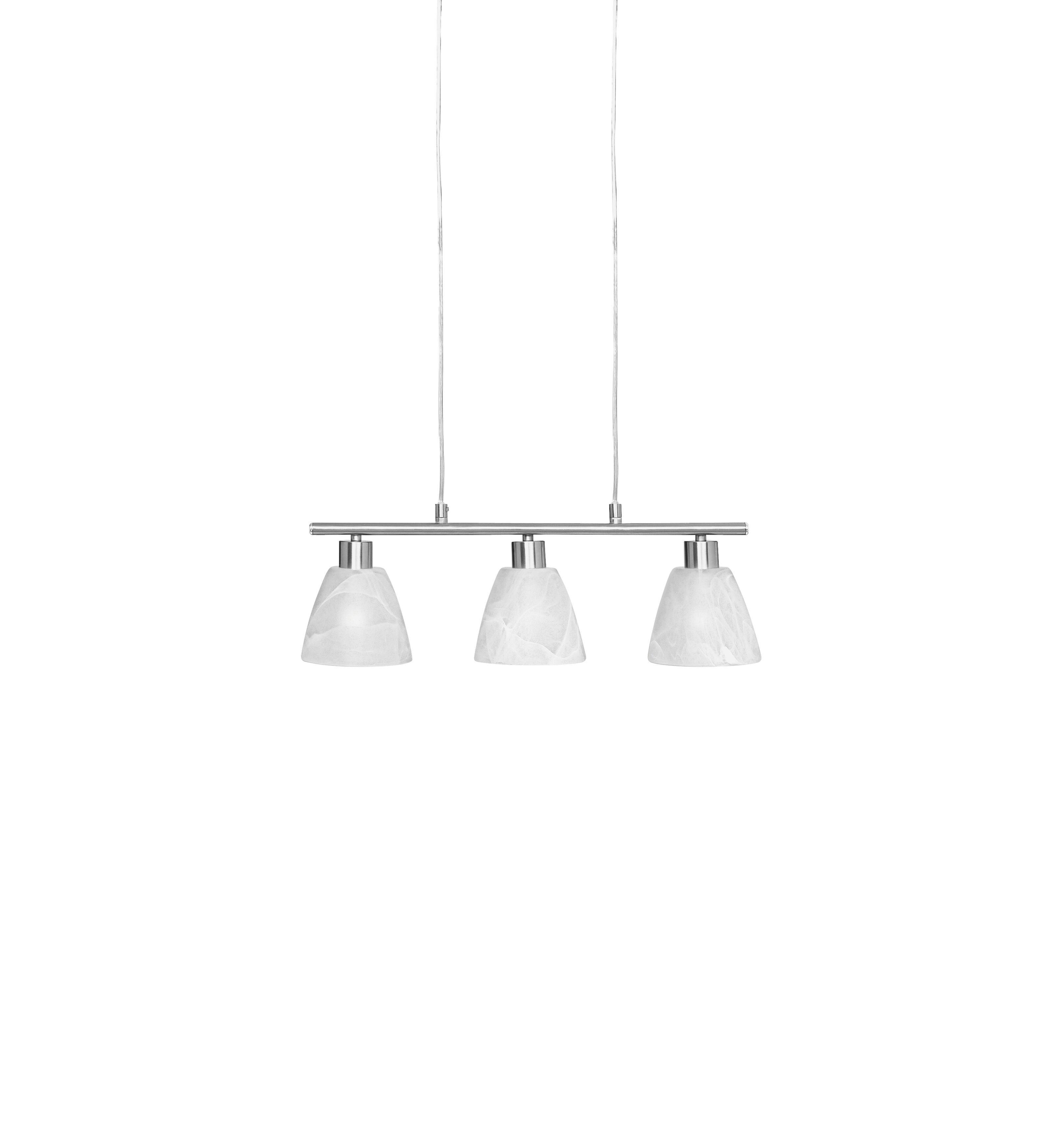 Függőlámpa Renate - Nikkel, konvencionális, Üveg/Fém (53cm) - Ombra