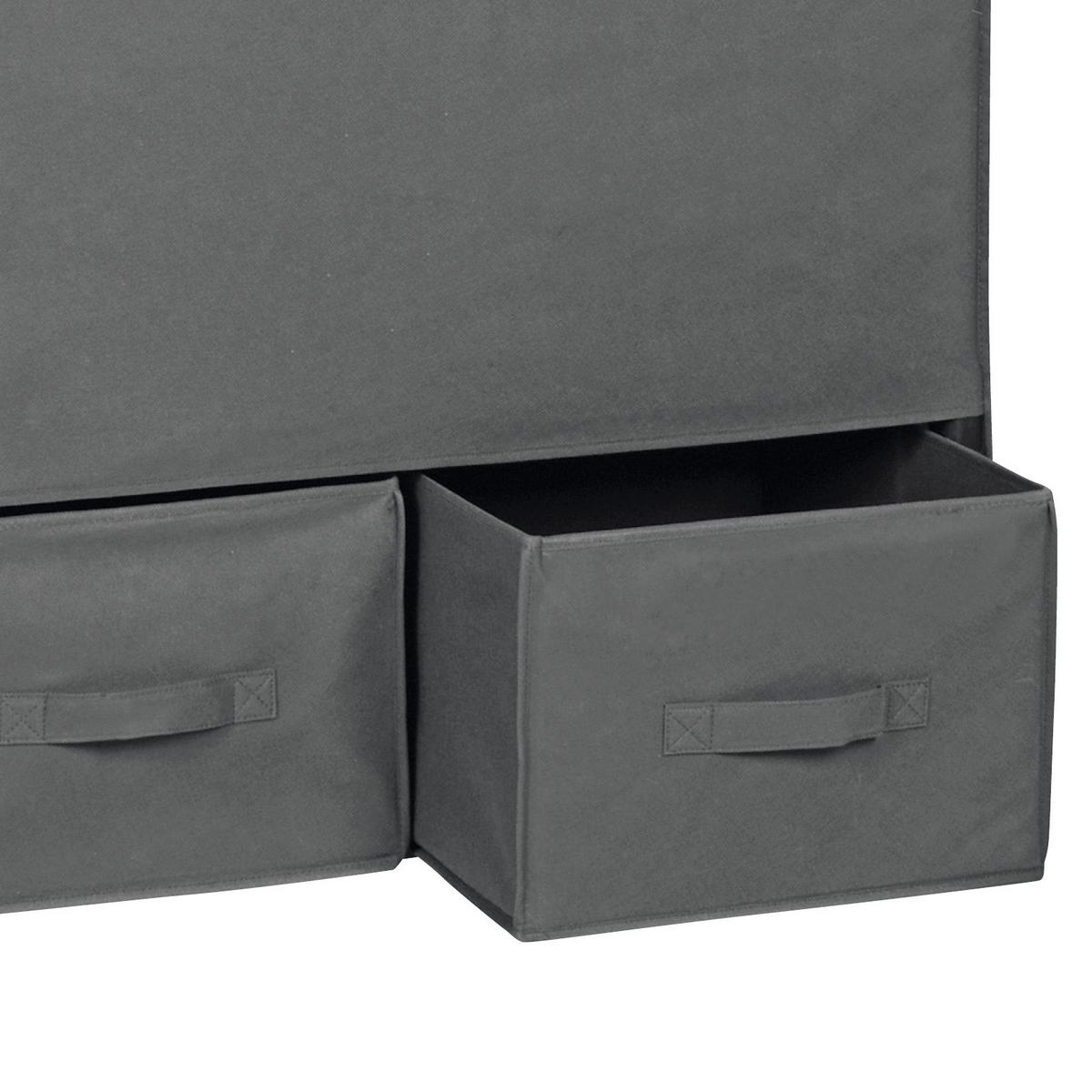 Stoffschrank Mit Metallgestell B: 80 Cm Ritsch-Ratsch, Grau - Dunkelgrau, MODERN, Textil/Metall (80/160/50cm)
