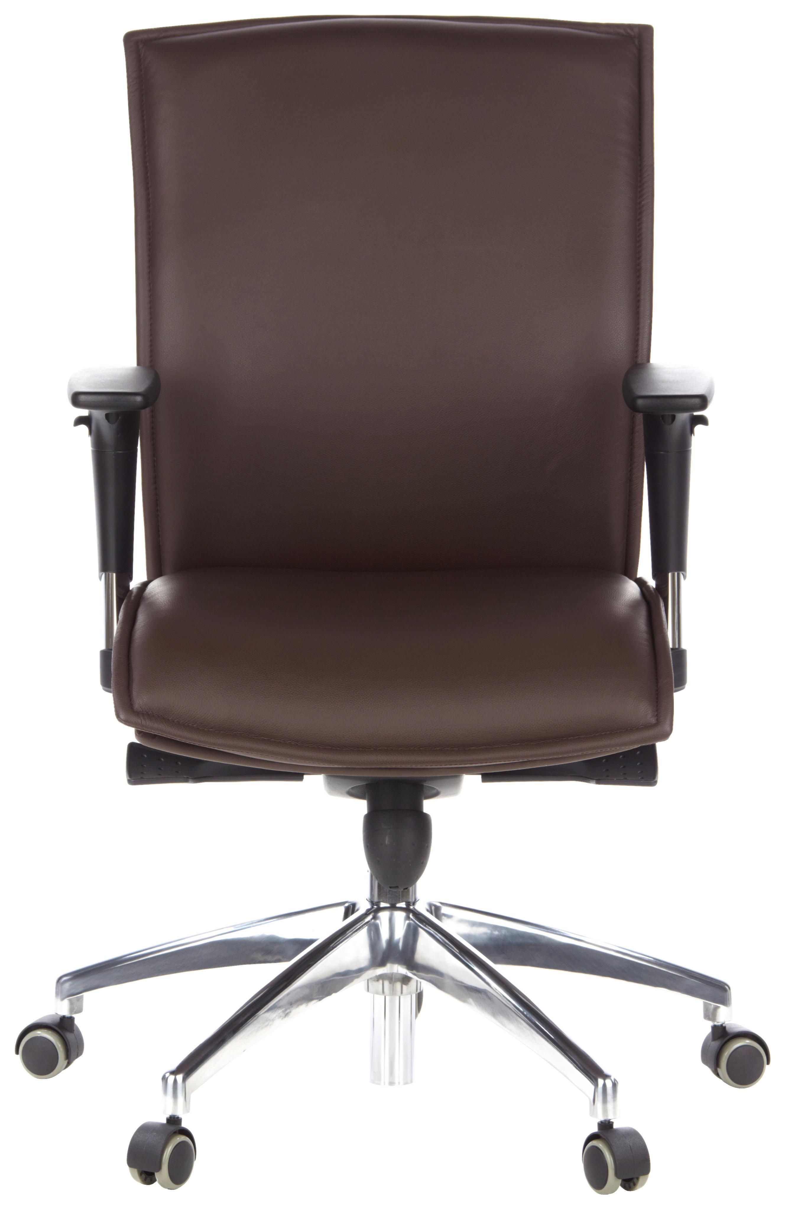 Drehstuhl Murano 10 Dunkelbraun - Dunkelbraun/Schwarz, MODERN, Leder/Kunststoff (59/117/51cm) - MID.YOU