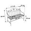 Gartenbank Talin - Silberfarben, MODERN, Metall (111/84/52cm) Gartenbank Talin - Silberfarben, MODERN, Metall (111/84/52cm)