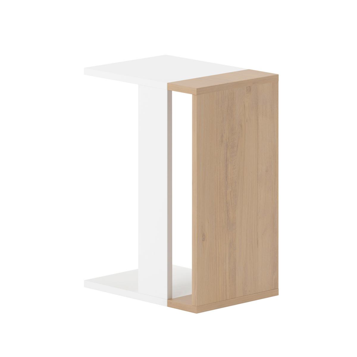 Couchtisch Zetti Eiche/weiß B: 40 Cm - Eichefarben/Weiß, Design, Holzwerkstoff (30/40/57cm) - Livetastic