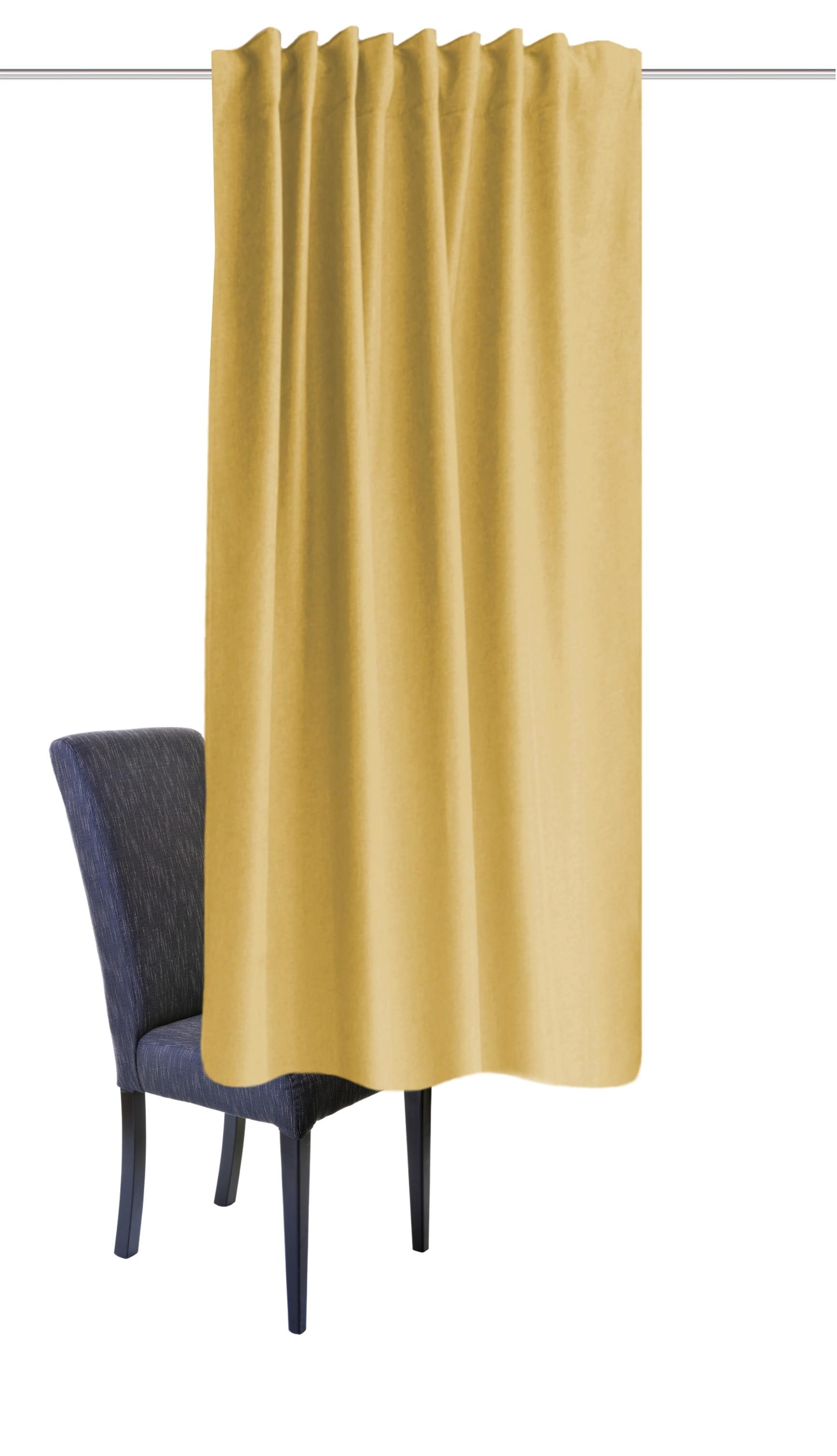 Wärmeschutzvorhang Eskimo Gelb B: 135 cm - Gelb, Basics, Textil (135/175cm) - Schmidt W. Gmbh