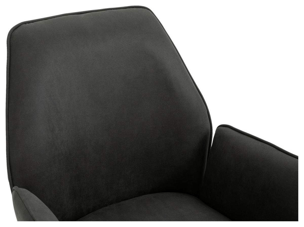 Armlehnstuhl Blair Anthrazit Gepolstert 2-Er Set - Anthrazit/Schwarz, KONVENTIONELL, Textil/Metall (57/89/61cm) - MID.YOU