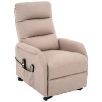 Relaxsessel Luxo Sandfarben B: 68 cm - Sandfarben/Schwarz, Design, Textil/Metall (68/100/94cm) - Livetastic