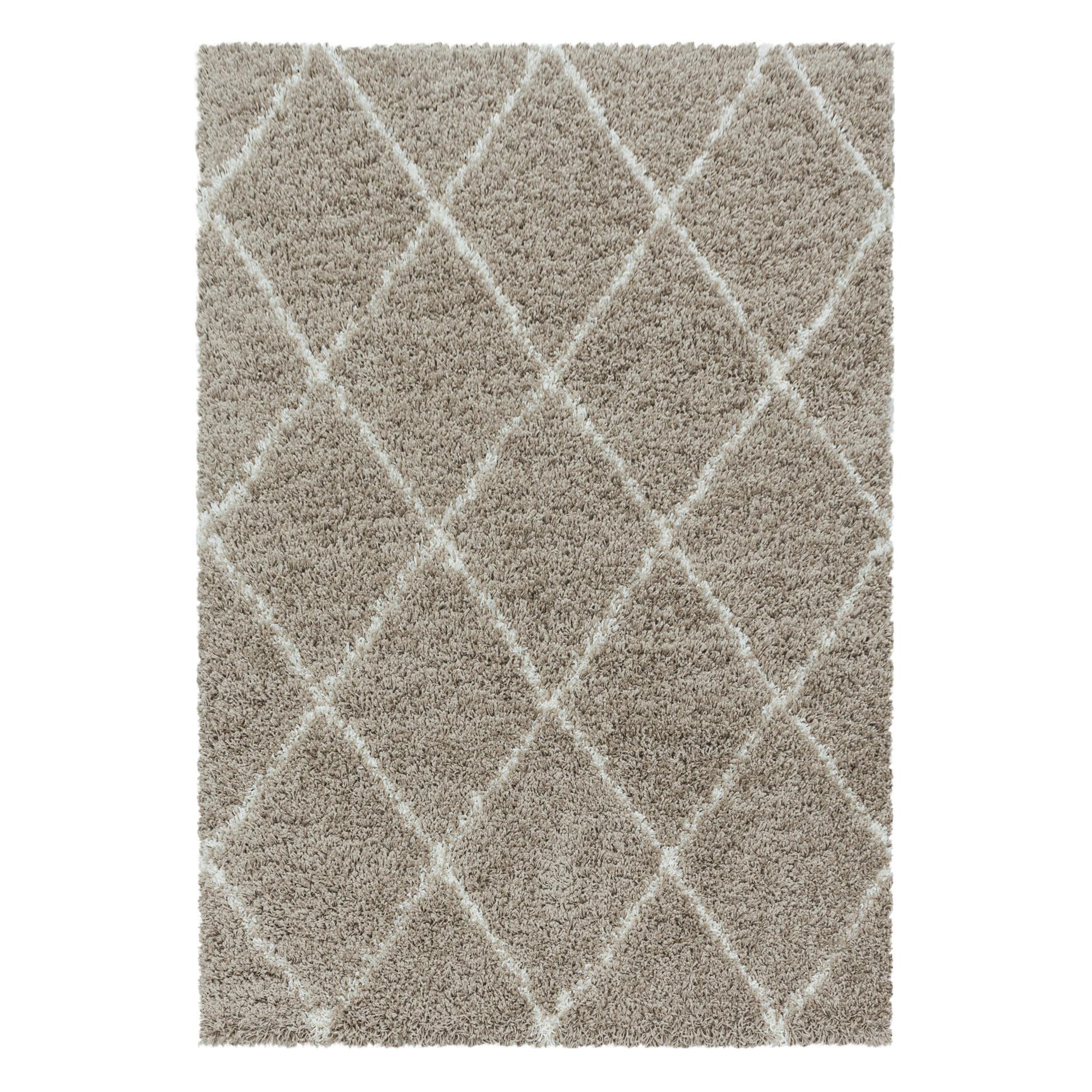 Hochflor Teppich Beige Alvor 140x200 cm - Beige, Basics, Textil (140/200cm)