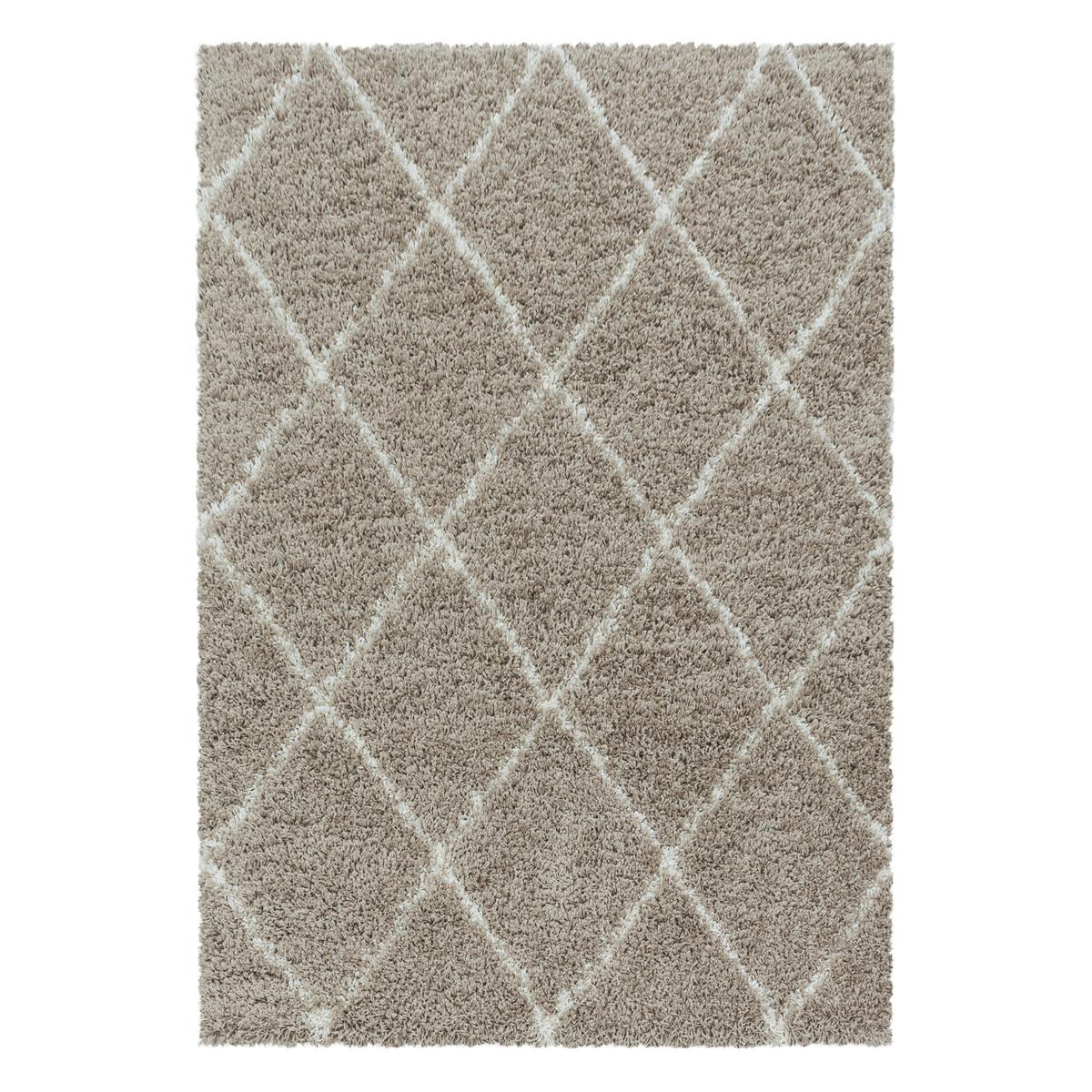 Hochflor Teppich Beige Alvor 160x230 cm - Beige, Basics, Textil (160/230cm)