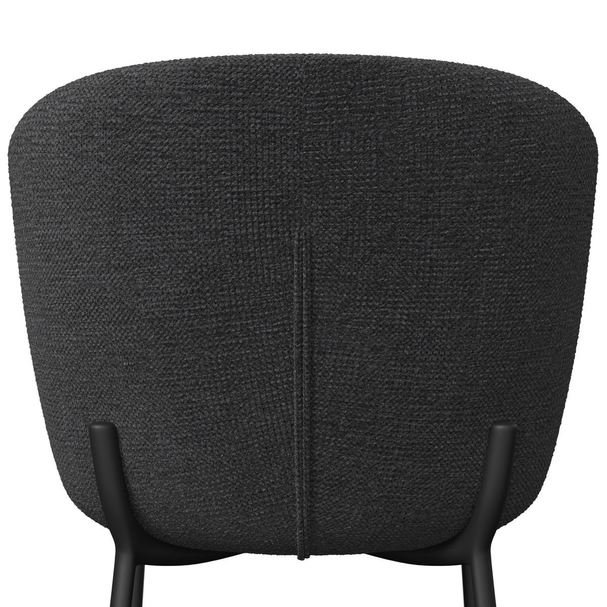 ŽIDLE NOEMIE - černá/tmavě šedá, Moderní, kov/dřevo (49/81/54cm) - Bessagi Home