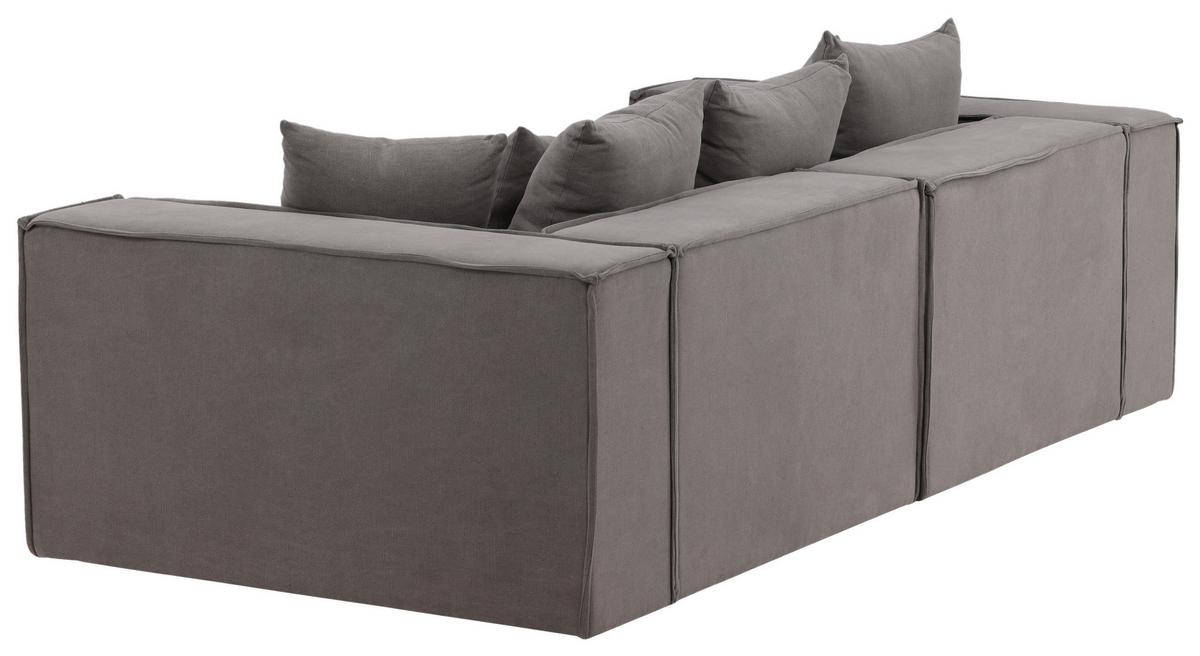 2-Sitzer-Sofa Gillholmen - Schwarz/Grau, Design, Kunststoff/Textil (232/80/116cm) - Livetastic