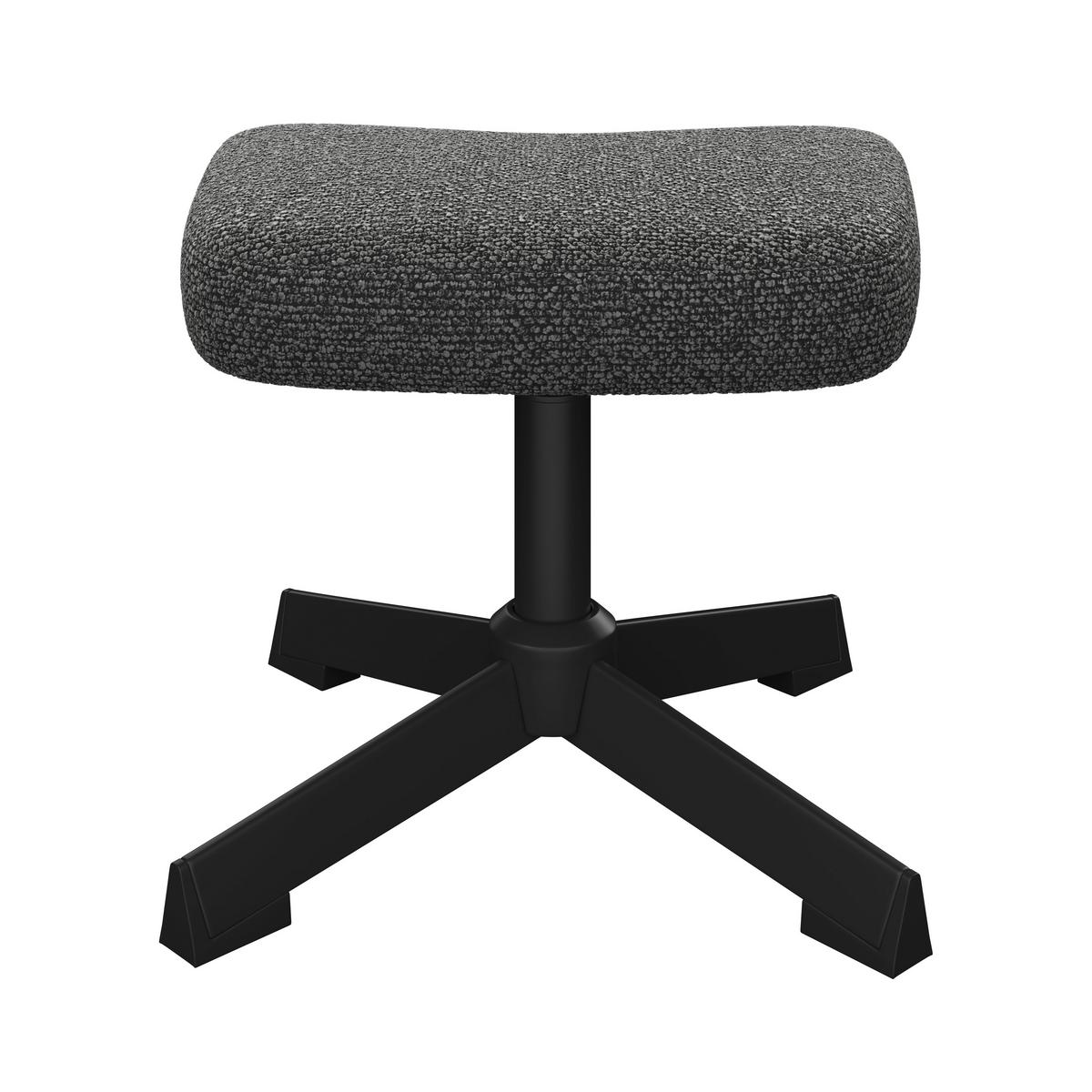 Relaxsessel Bogota Leinenoptik grau, 360° drehbar - Schwarz/Grau, MODERN, Textil/Metall (76/101/86cm) - Luca Bessoni