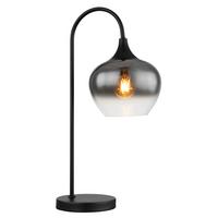 Tischleuchte 15548t Maxy - Schwarz, Design, Glas/Metall (27,5/18/54cm) - Globo