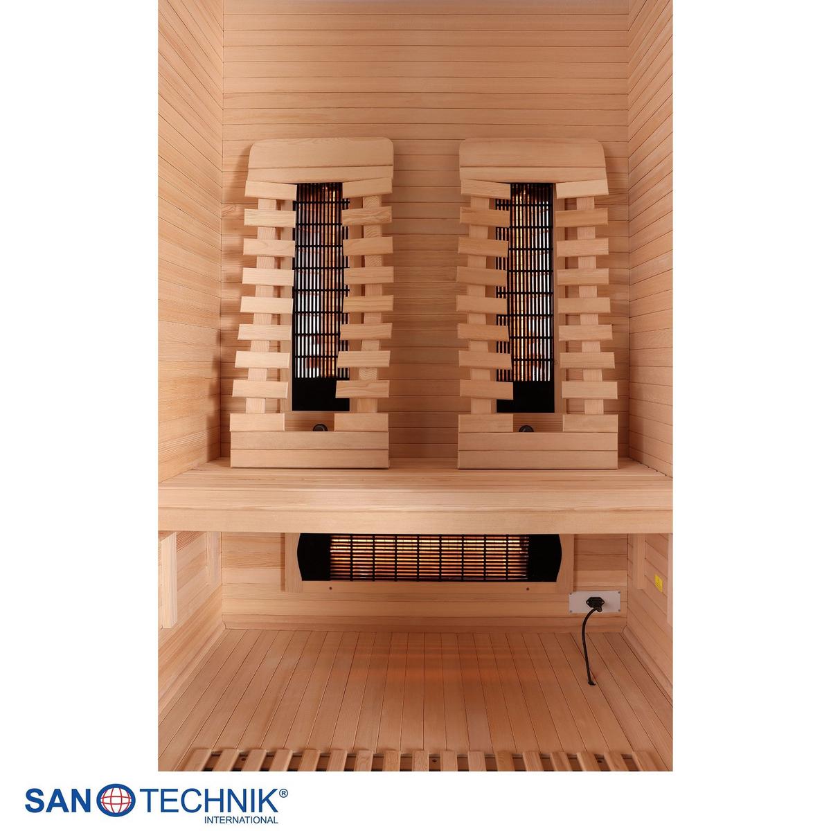 Infrarotkabine 2 Personen 120x105x190 cm Malmö Hemlock - Naturfarben, Basics, Holz (120/190/105cm)