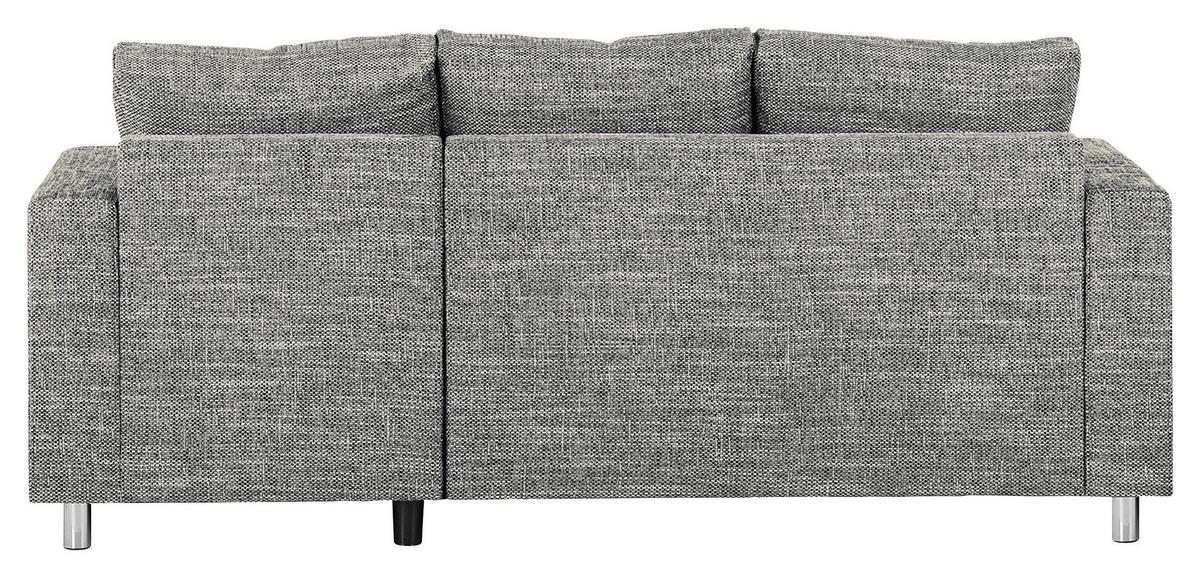 Ecksofa Grenwood Grau S: 200x144 cm - Chromfarben/Grau, Design, Textil (200/144cm) - MID.YOU