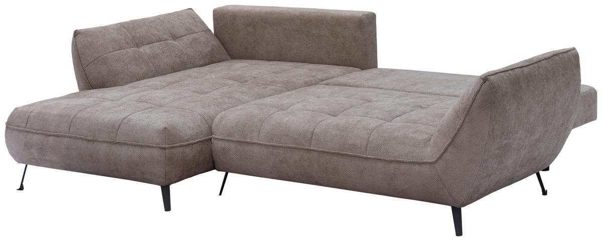 Ecksofa Samoa Hellbraun S: 187x282 Cm - Hellbraun/Schwarz, Design, Textil (187/282cm) - Livetastic