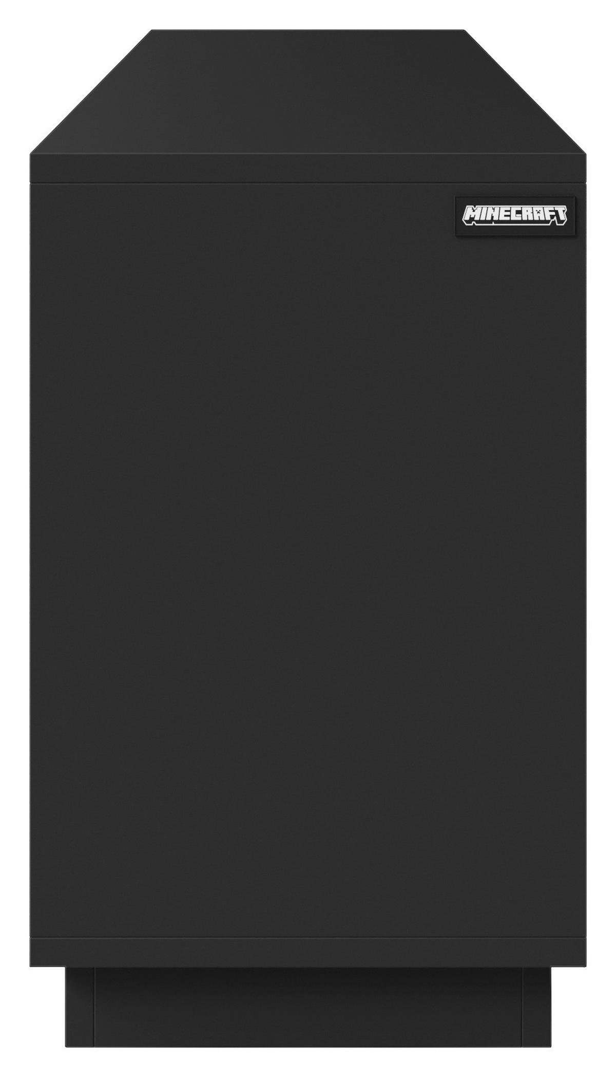 Tv-lowboard Minecraft B: 125 Cm Schwarz, Carbon Optik - Schwarz, MODERN, Holzwerkstoff (125/50/39cm) - Minecraft