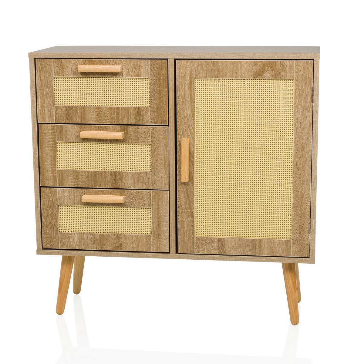 Sideboard Stryn Hellbraun B: 80 Cm - Hellbraun, MODERN, Holzwerkstoff (80/78/32,5cm) - MID.YOU