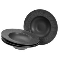 Talíŕ na těstoviny LAVASTONE ANTRACIT, 4-dílný - antracitová, Trend, keramika (27cm) - Creatable