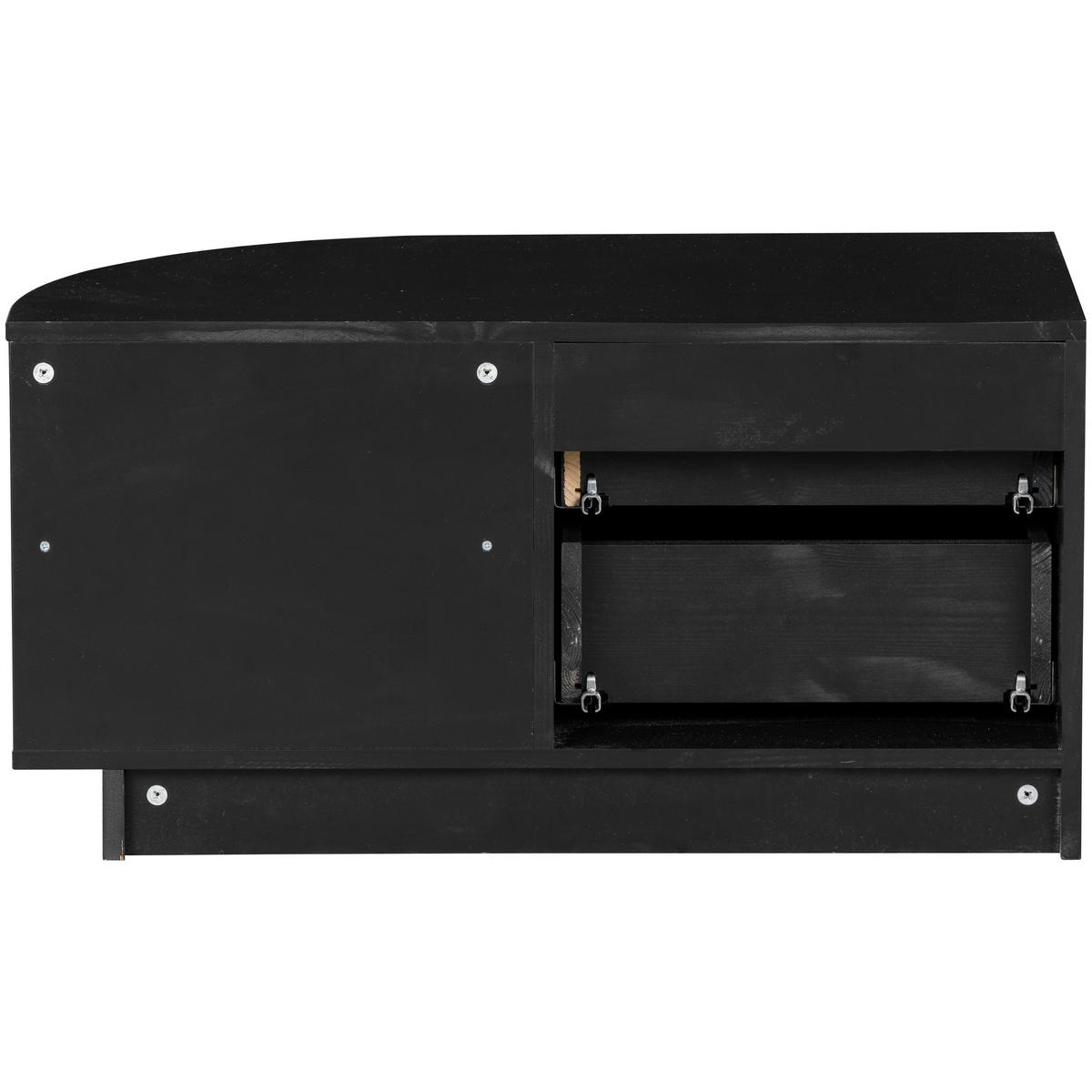 Lowboard Finca Schwarz B: 78cm - Schwarz, Design, Holz (78/40/40cm) - Livetastic