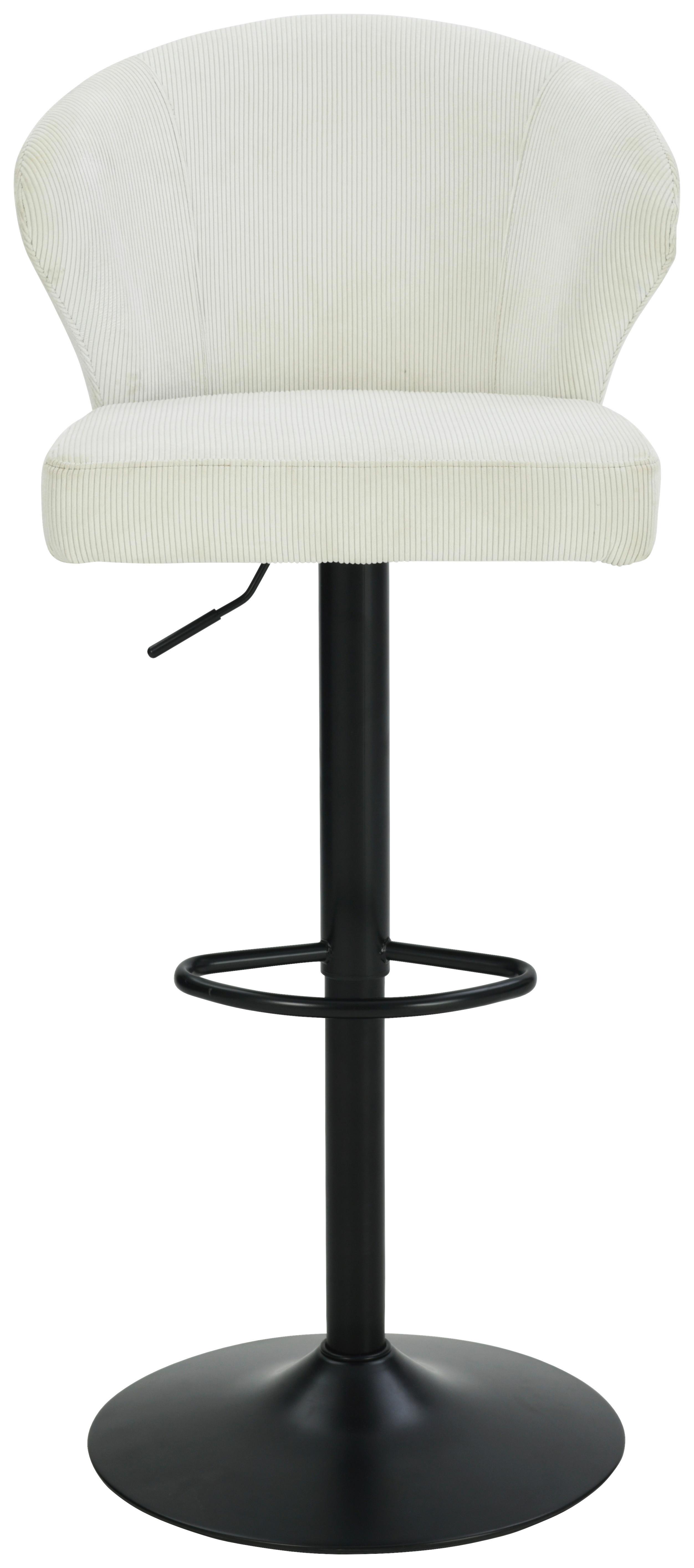 BAROVÁ STOLIČKA JANA - čierna/béžová, Modern, kov/drevo (54/50,5-93,5/56cm) - Based
