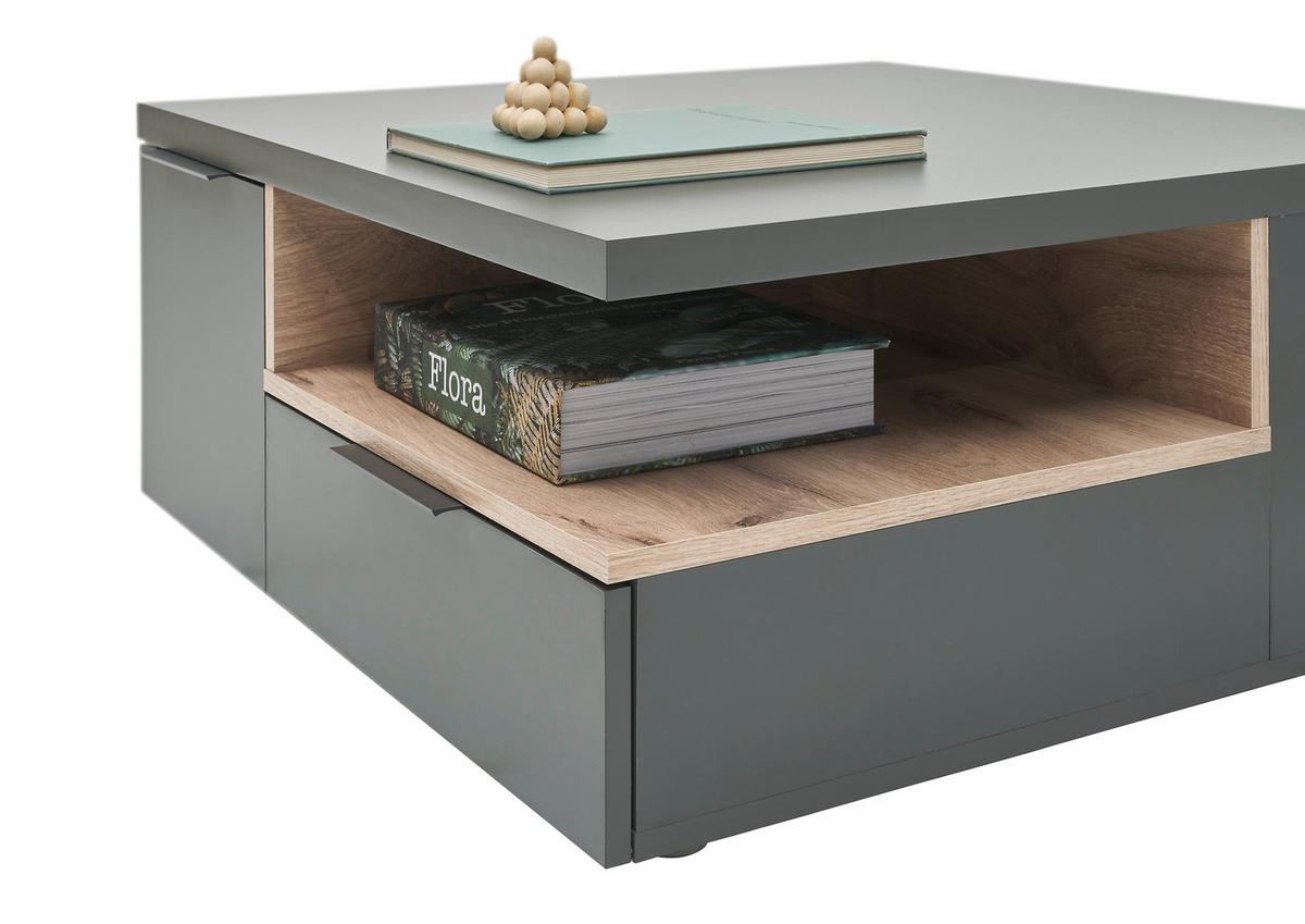 COUCHTISCH Enna Grau L: 80cm - Grau, Design, Holzwerkstoff (80/35/80cm) - MID.YOU
