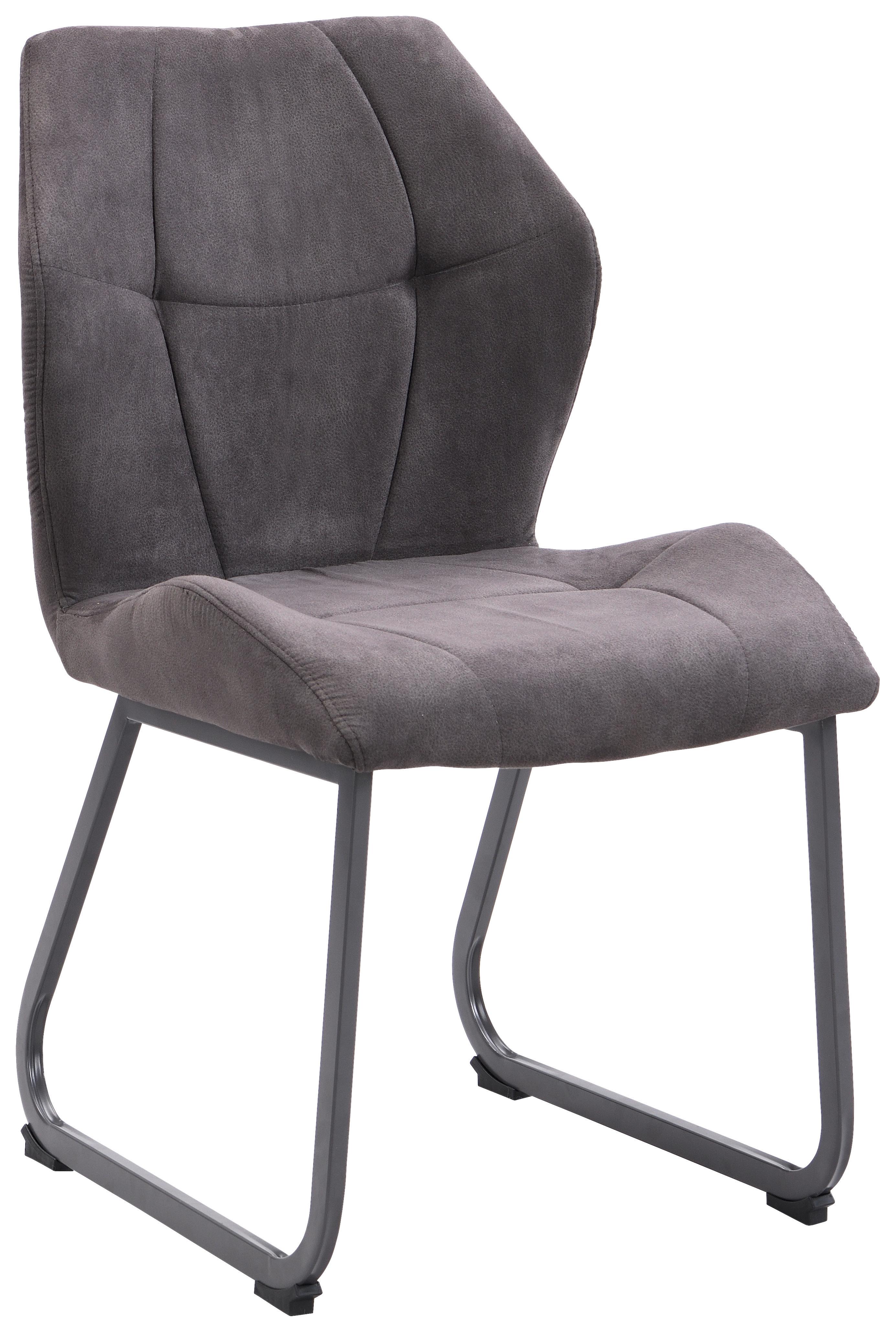 Esszimmerstuhl Rimini Grau - Grau, MODERN, Textil/Metall (51/86/61cm) - MID.YOU