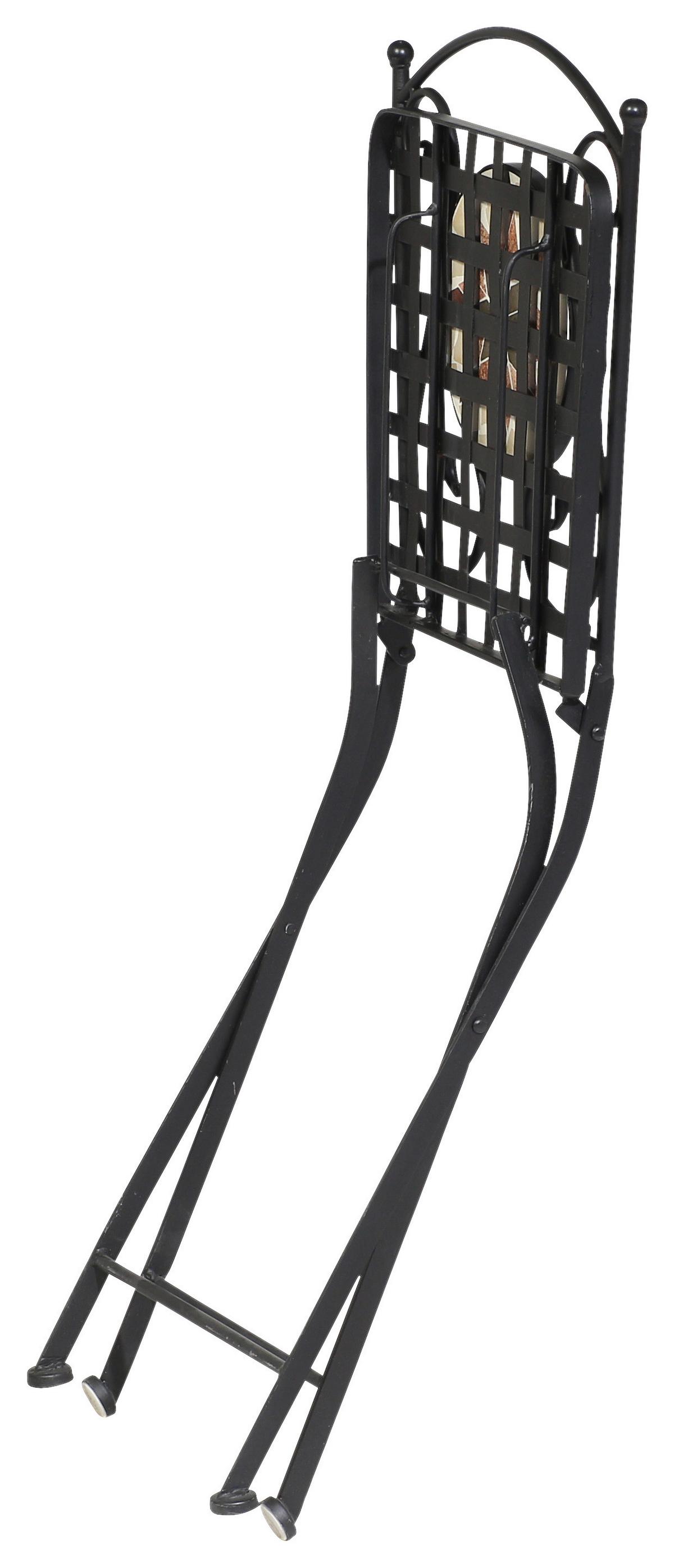 Klappsessel Stella Metall/Keramik - Multicolor/Schwarz, MODERN, Keramik/Metall (39/89,5/49,5cm) - Siena Garden