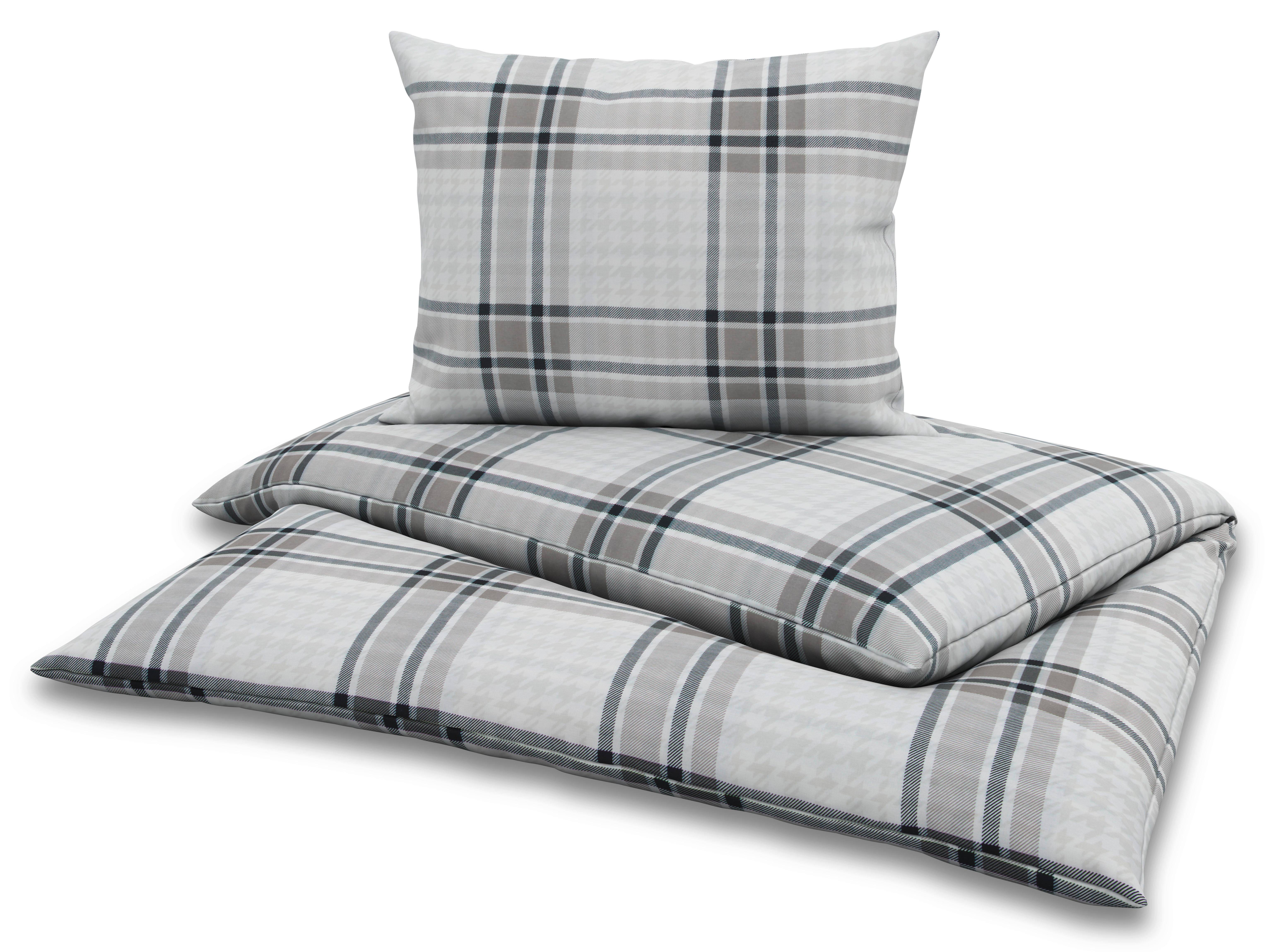 Bettwäsche Ella - Grau, MODERN, Textil - Luca Bessoni