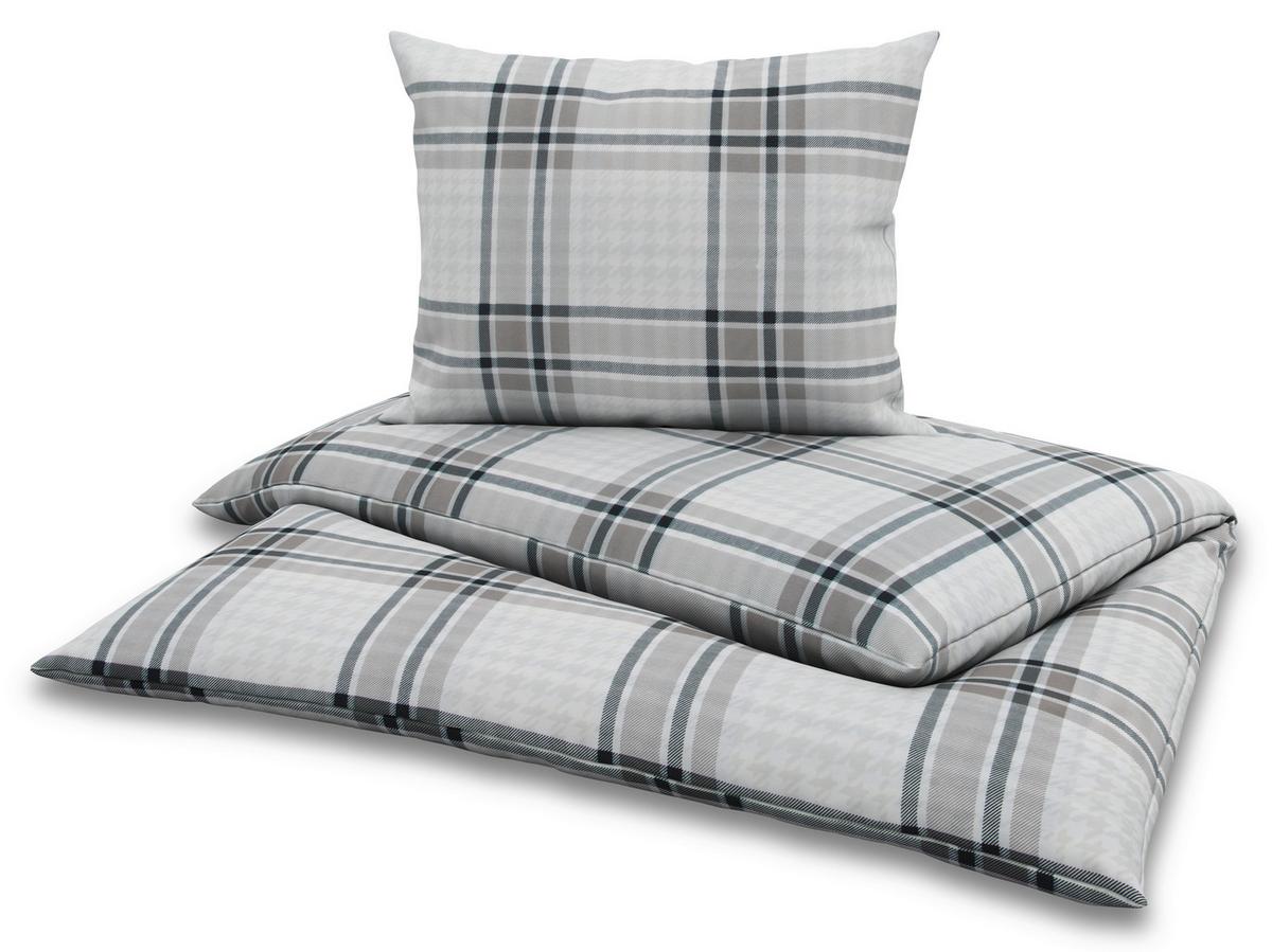Bettwäsche Ella - Grau, MODERN, Textil - Luca Bessoni