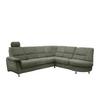 Ecksofa mit Relaxfunktion Parole Dunkelgrün Chenille - Chromfarben/Dunkelgrün, MODERN, Textil (275/236cm) - Livetastic